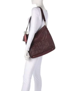 Paoliweg 2 Schultertasche genarbtes Leder dunkelbraun