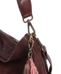 Paoliweg 2 Schultertasche genarbtes Leder dunkelbraun