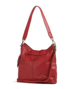 Paoliweg 2 Schultertasche genarbtes Rindsleder rot