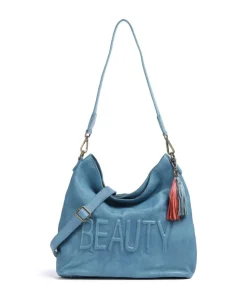 Paoliweg 2 Schultertasche genarbtes Rindsleder blau