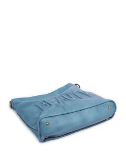 Paoliweg 2 Schultertasche genarbtes Rindsleder blau