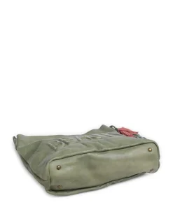 Paoliweg 2 Schultertasche genarbtes Rindsleder grün