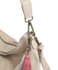 Paoliweg 2 Schultertasche genarbtes Leder beige
