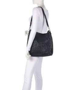 Paoliweg 2 Schultertasche genarbtes Leder navy