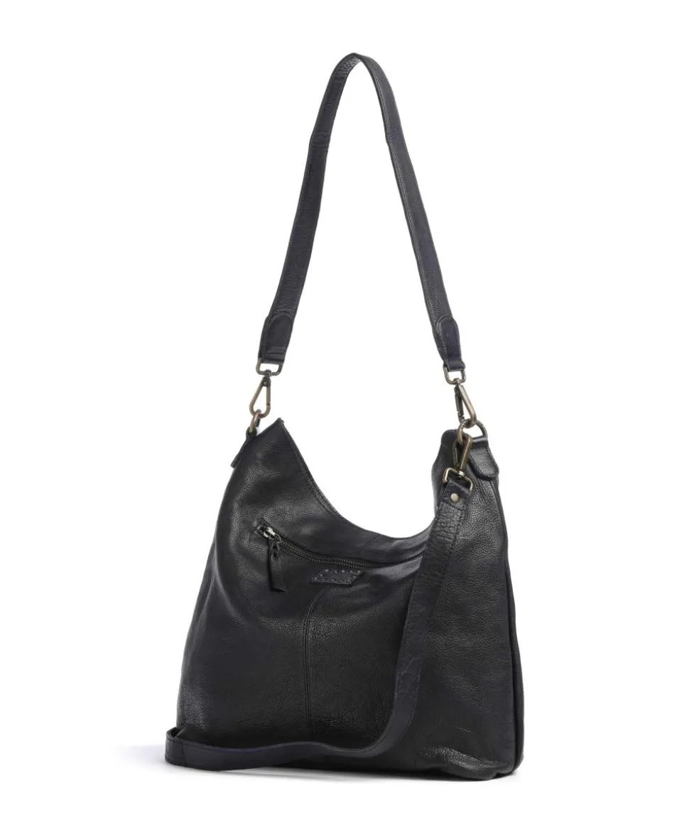 Paoliweg 2 Schultertasche genarbtes Rindsleder navy