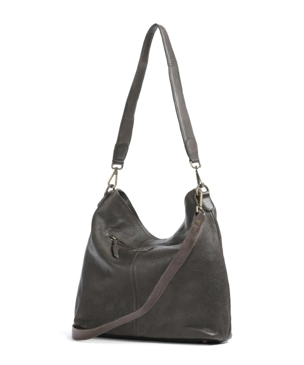 Paoliweg 2 Schultertasche genarbtes Rindsleder dunkelgrün