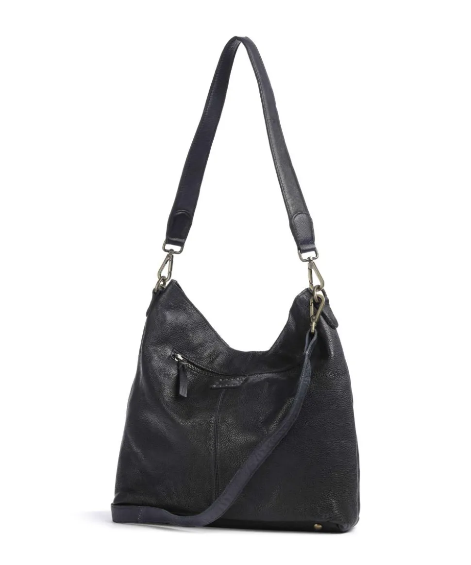Paoliweg 2 Schultertasche genarbtes Rindsleder navy