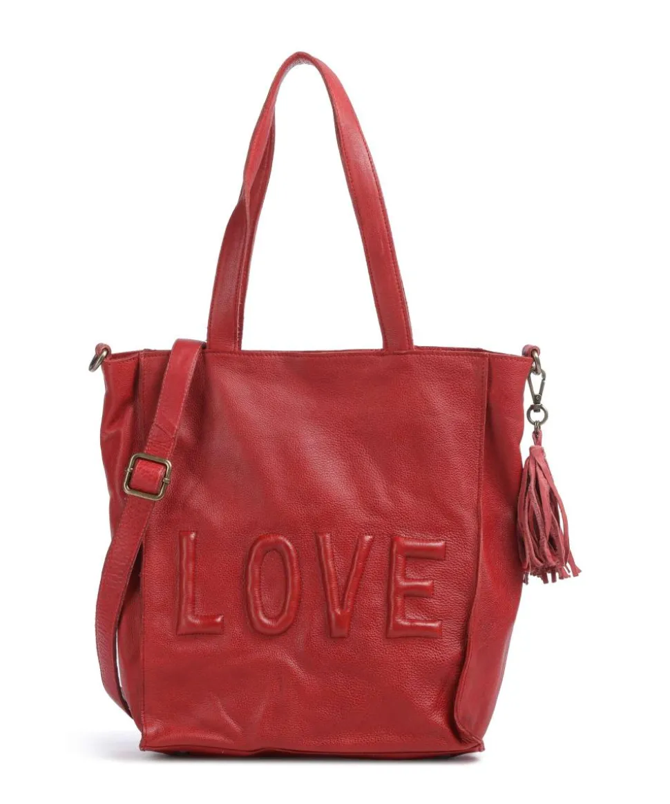 Paoliweg 1 Shopper genarbtes Rindsleder rot