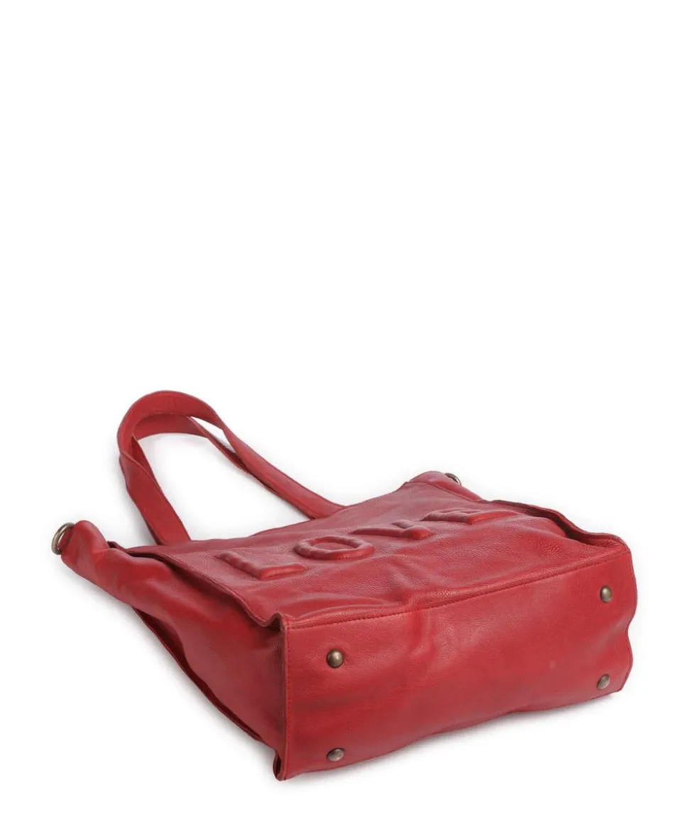 Paoliweg 1 Shopper genarbtes Rindsleder rot