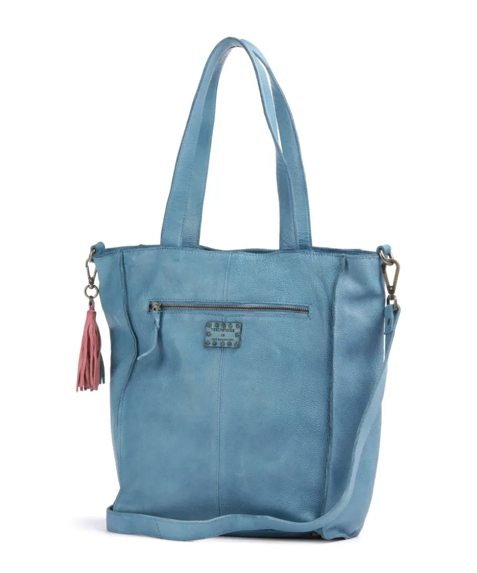 Paoliweg 1 Shopper genarbtes Rindsleder blau