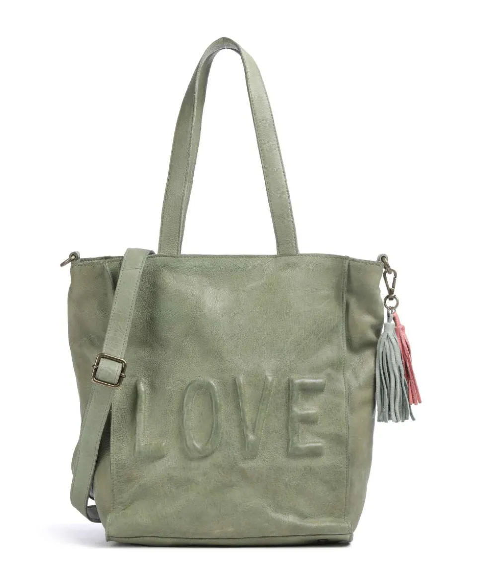 Paoliweg 1 Shopper genarbtes Rindsleder grün