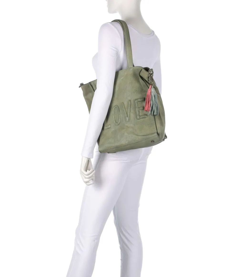 Paoliweg 1 Shopper genarbtes Rindsleder grün