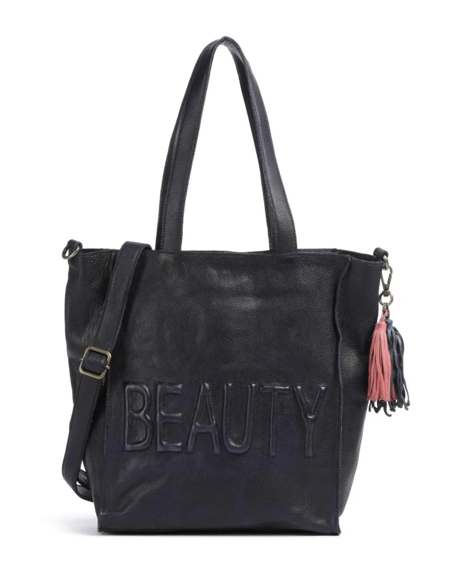 Paoliweg 1 Shopper genarbtes Rindsleder navy