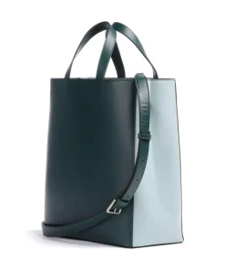 Paper Bag Carter M Handtasche glattes Leder dunkelgrün