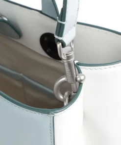 Paper Bag Carter M Handtasche glattes Leder hellblau