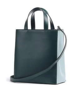 Paper Bag Carter S Handtasche glattes Leder dunkelgrün