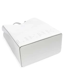 Paper Bag Logo Carter M Handtasche glattes Leder weiß