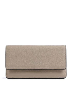 Paris 4 Slam Small Pebble Geldbörse genarbtes Leder taupe
