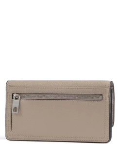 Paris 4 Slam Small Pebble Geldbörse genarbtes Leder taupe