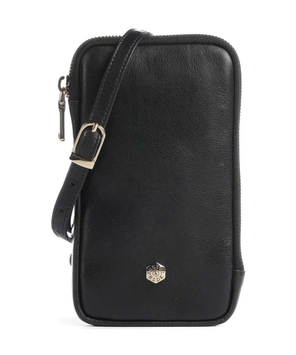 Paris Handytasche fein genarbtes Rindsleder schwarz