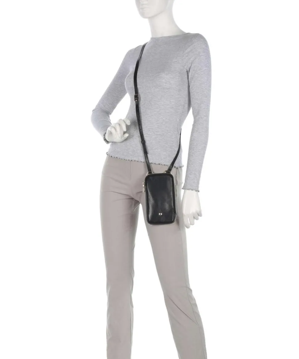 Paris Handytasche fein genarbtes Rindsleder schwarz