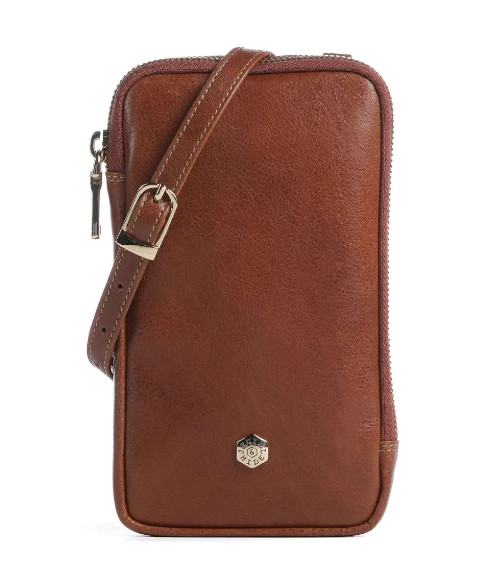 Paris Handytasche fein genarbtes Rindsleder tan