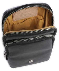 Paris Handytasche genarbtes Rindsleder schwarz