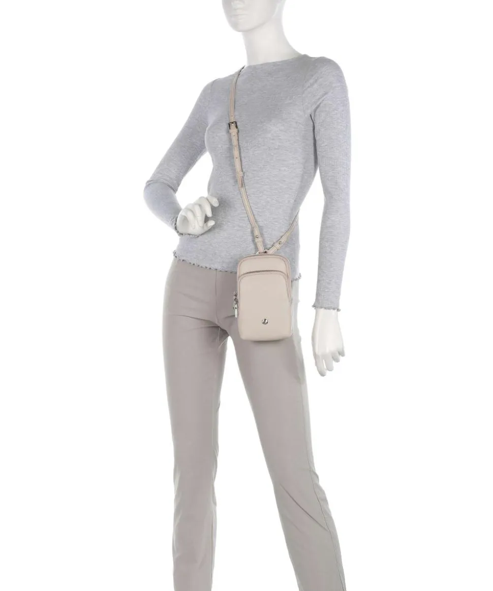 Paris Handytasche genarbtes Rindsleder beige