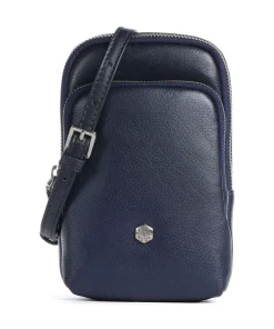 Paris Handytasche genarbtes Rindsleder dunkelblau