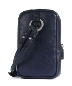 Paris Handytasche genarbtes Rindsleder dunkelblau