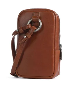 Paris Handytasche genarbtes Rindsleder braun