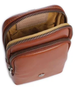 Paris Handytasche genarbtes Rindsleder braun