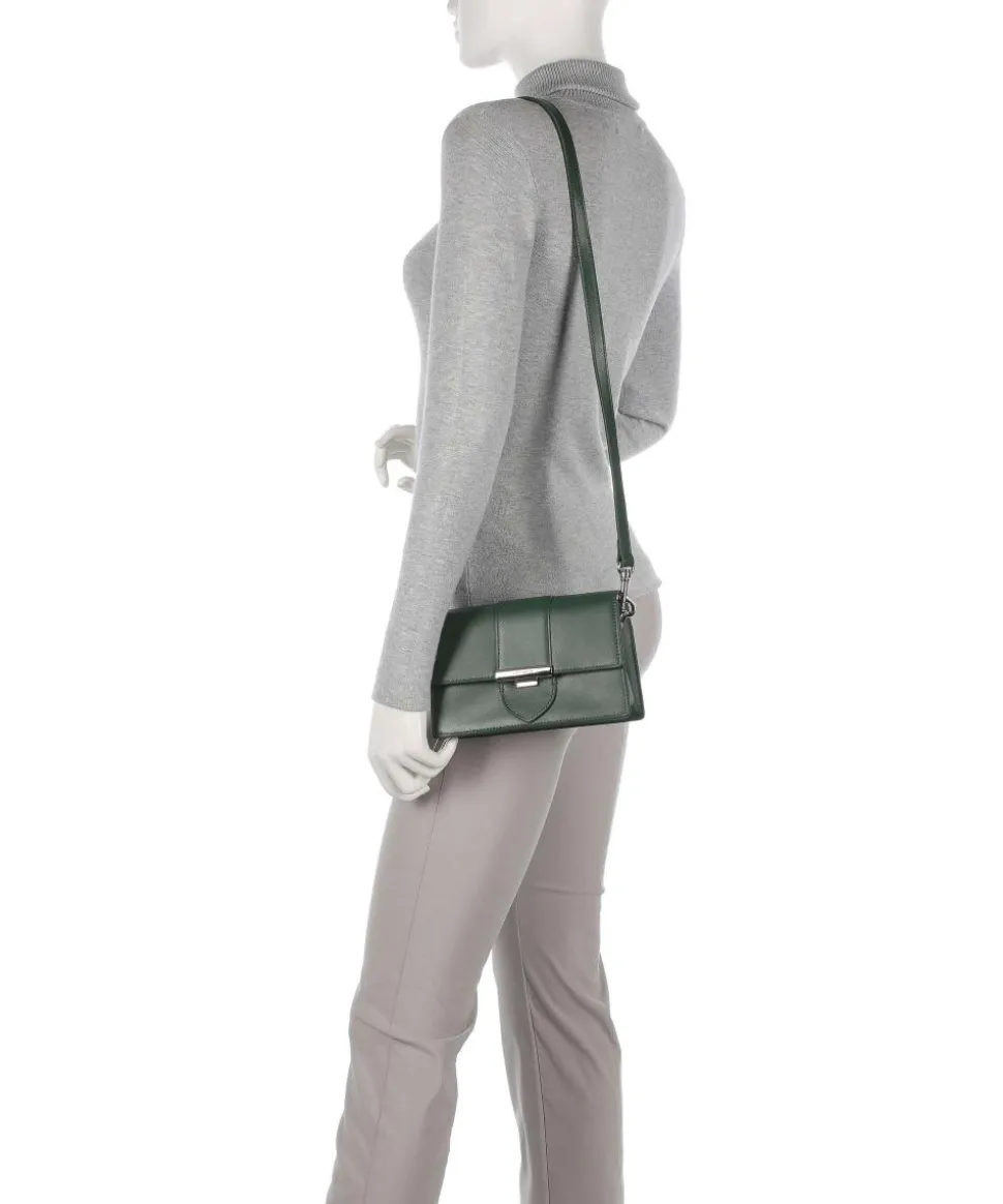 Paris Ily Umhängetasche fein genarbtes Rindsleder dunkelgrün