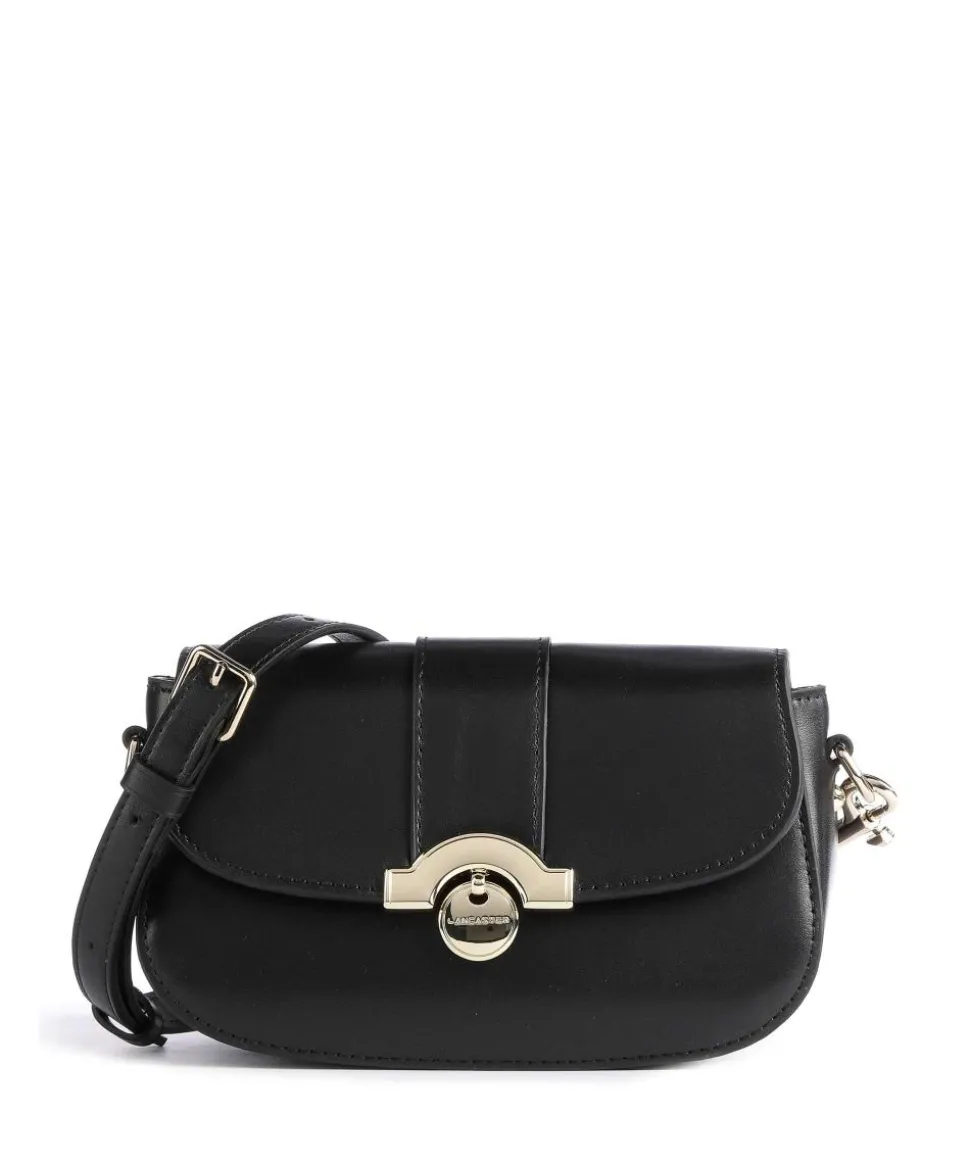 Paris Médaille Umhängetasche glattes Rindsleder schwarz