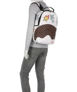 Paris Patch Rucksack 13″ Kunststoff weiß