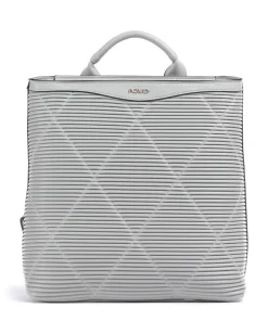 Paris Rucksack Lederimitat hellgrau