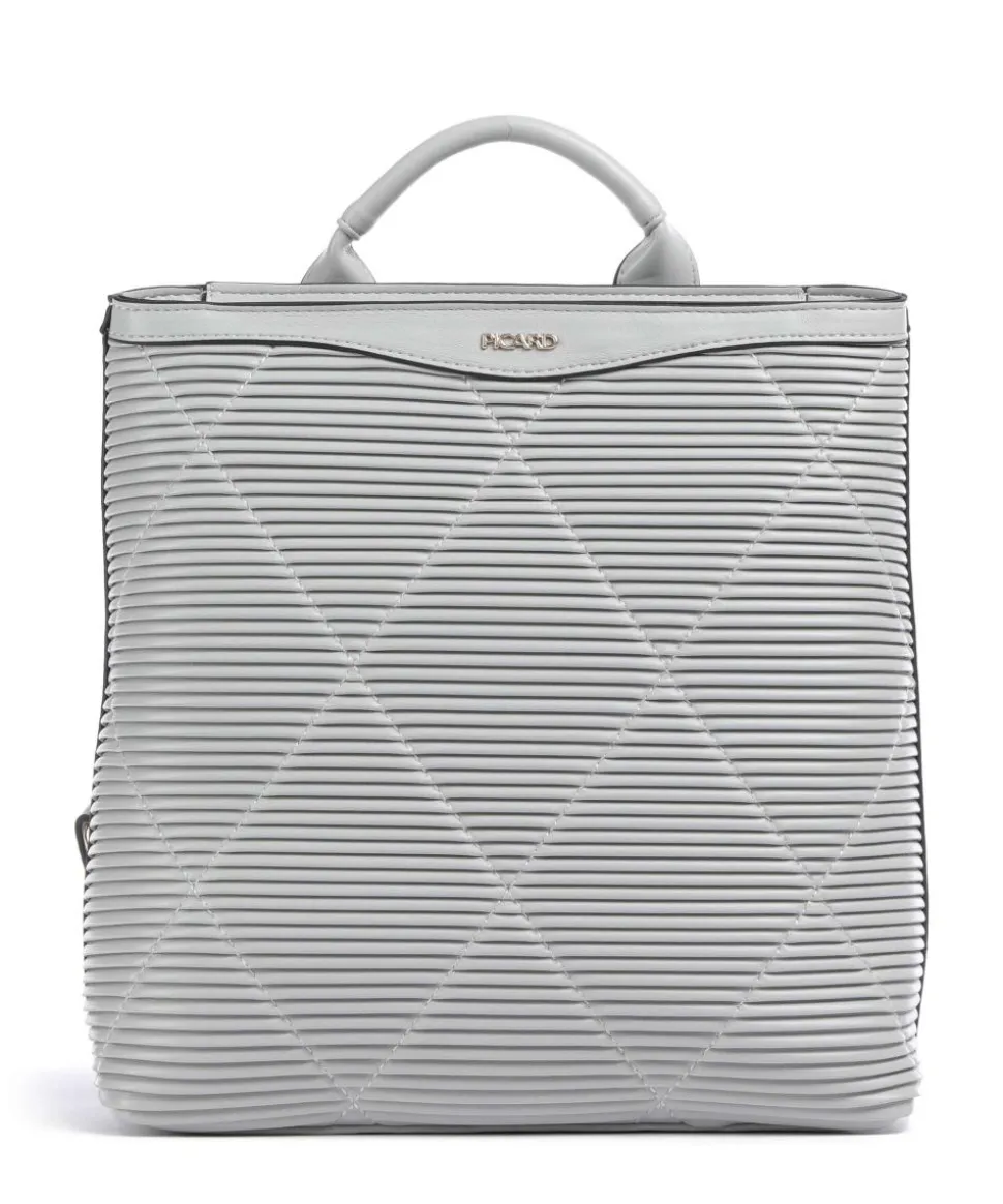 Paris Rucksack Lederimitat hellgrau