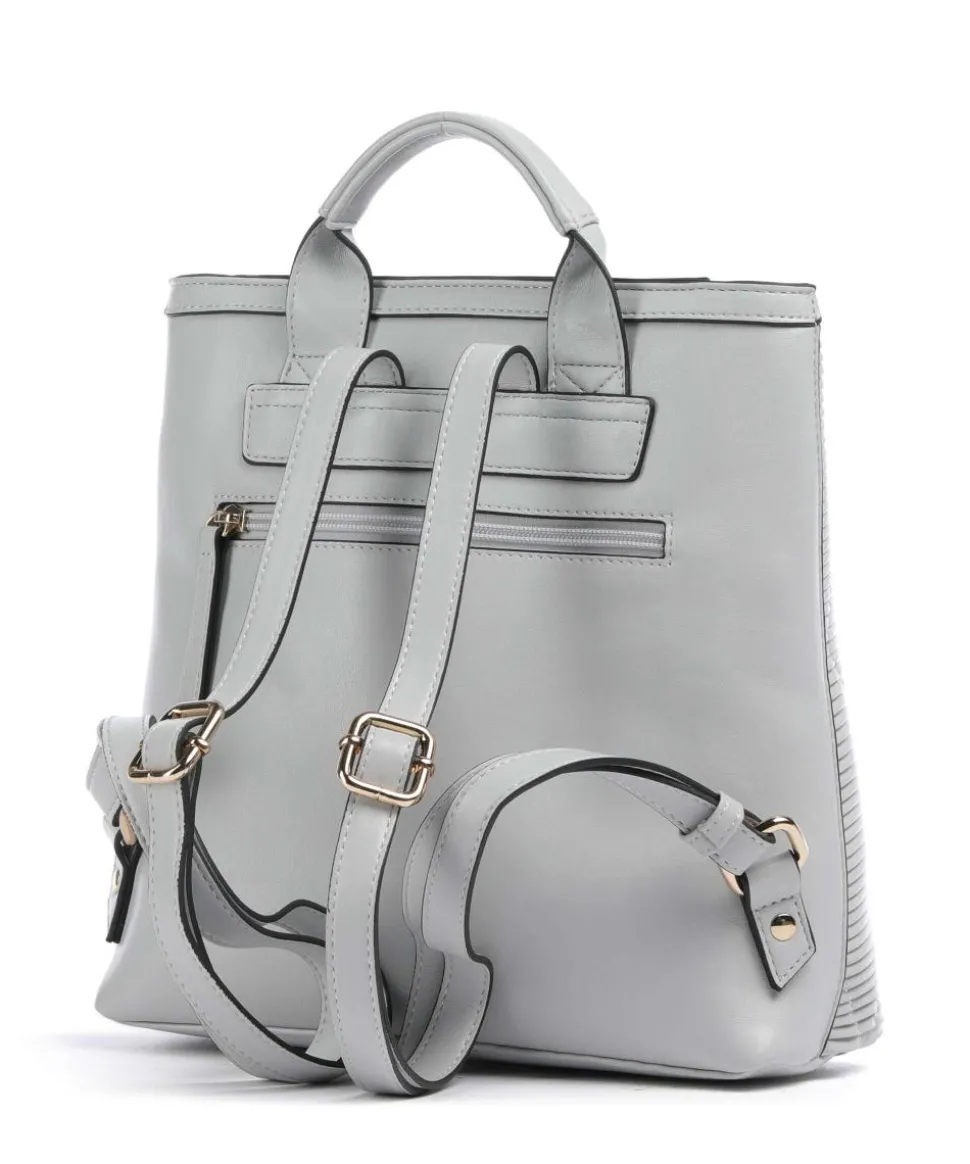 Paris Rucksack Lederimitat hellgrau