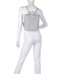 Paris Rucksack Lederimitat hellgrau