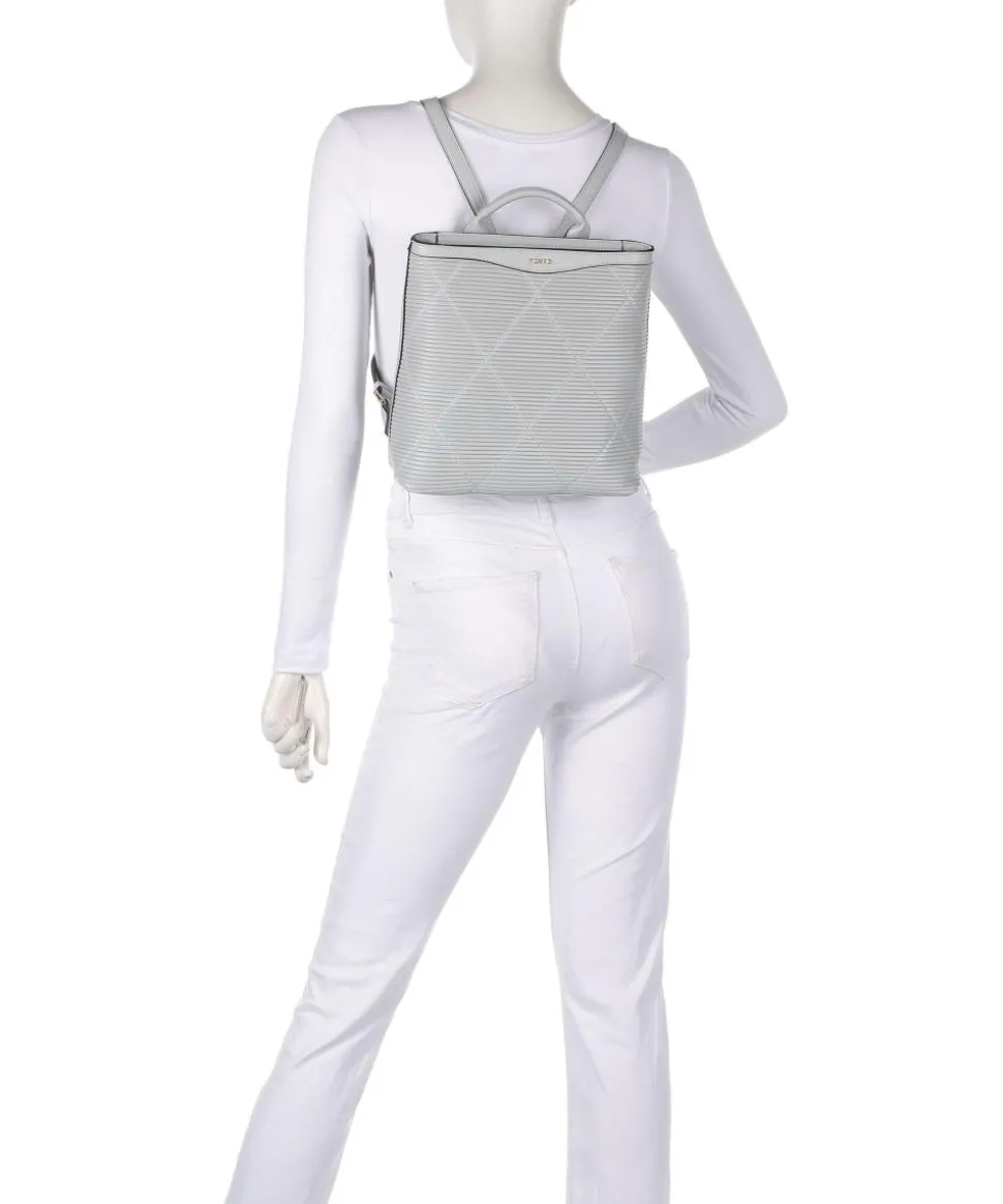 Paris Rucksack Lederimitat hellgrau