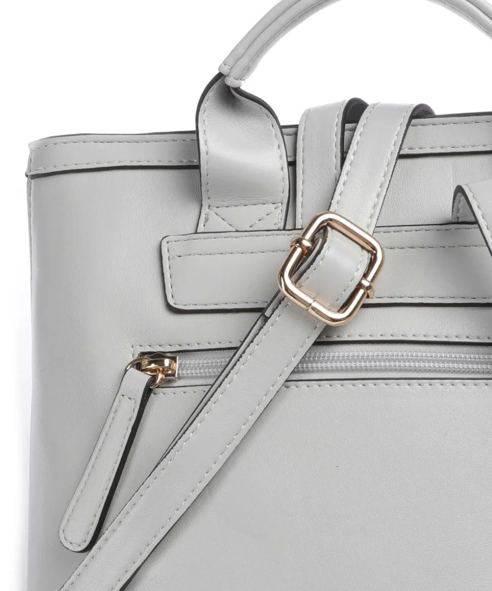 Paris Rucksack Lederimitat hellgrau