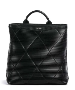 Paris Rucksack Lederimitat schwarz