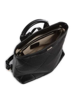 Paris Rucksack Lederimitat schwarz