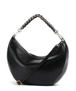 Paris Schultertasche Lederimitat schwarz