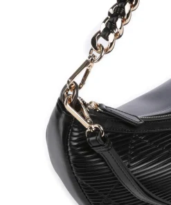 Paris Schultertasche Lederimitat schwarz