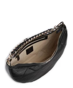 Paris Schultertasche Lederimitat schwarz