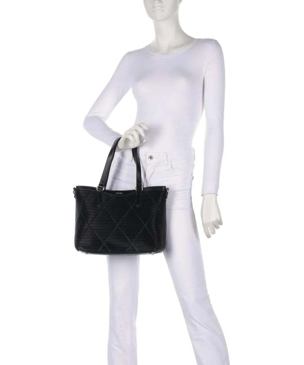 Paris Shopper Lederimitat schwarz