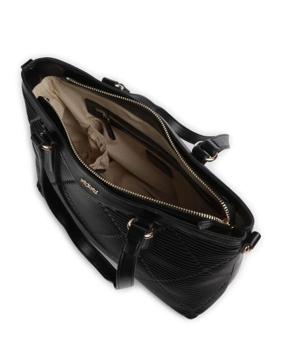 Paris Shopper Lederimitat schwarz