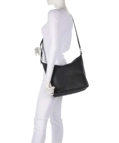 Paris Small Pebble M Beuteltasche genarbtes Rindsleder schwarz