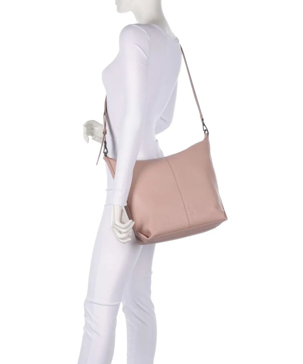 Paris Small Pebble M Beuteltasche genarbtes Rindsleder altrosa